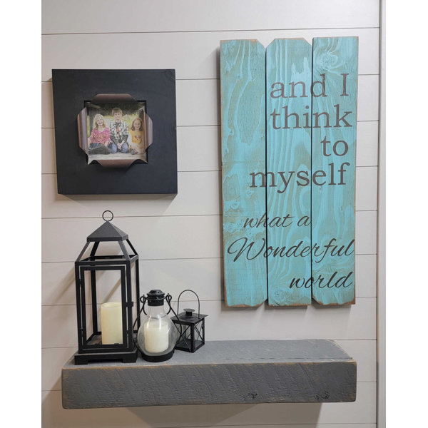 Dovecove Rustic Signs Wonderful World Wall Décor & Reviews Wayfair